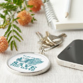 アクアマリンウエスタンヴィンテージウェディング キーホルダー (側面)