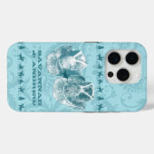 アクアマリンウエスタンヴィンテージウェディング Case-Mate iPhoneケース (裏面 (横))