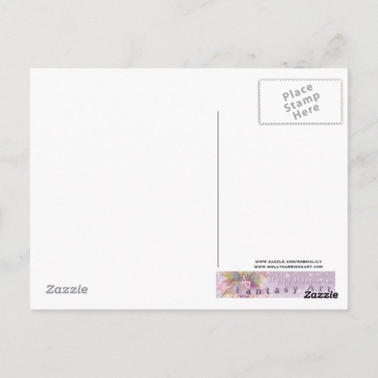 アクアマリンエブシタル妖精の国フェアリーファンタジーアート ポストカード (裏面)