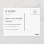 アクアマリンクリスタルウェディング日付を保存 ポストカード (裏面)