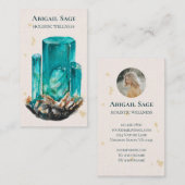 アクアマリンクリスタルホリスティックスピリチュアルヨガ 名刺 (正面/裏面)