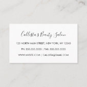 アクアマリングリーンブルーグリッターブラシストロークストライプ ロイヤリティカード (裏面)