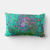 アクアマリングルーヴィ抽象芸術レトロ液スワール ランバークッション (裏面)