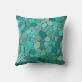 アクアマリンシアンモザイク クッション (裏面)