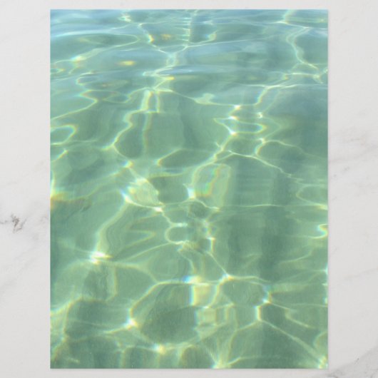 アクアマリンシーホムウォーターパッチワークスクラップブック紙 (裏面)