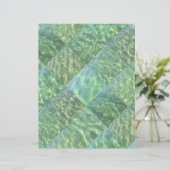 アクアマリンシーホムウォーターパッチワークスクラップブック紙 (スタンド正面)