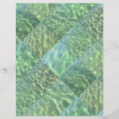 アクアマリンシーホムウォーターパッチワークスクラップブック紙 (正面)