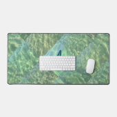 アクアマリンシーホムウォーターパッチワークモノグラム デスクマット (キーボード&マウス)