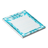 アクアマリンジェムストーンが並パーソナライズされたぶ ノートパッド (アングル)