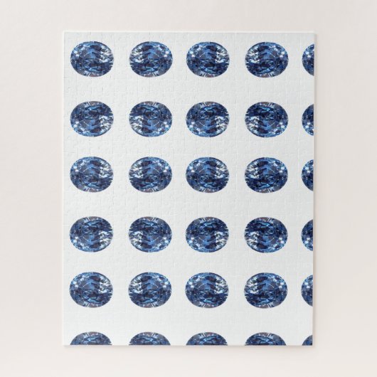 アクアマリンジェムストーンスカイブルー ジグソーパズル (縦)