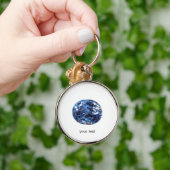 アクアマリンジェムストーン、スカイブルー キーホルダー (手)