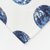 アクアマリンジェムストーン、スカイブルー フリースブランケット (角)