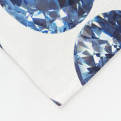 アクアマリンジェムストーン、スカイブルー フリースブランケット (角)