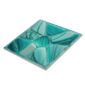 アクアマリンストーンフラワー抽象芸術セルラーアート タイル (側面)