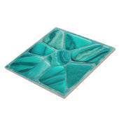 アクアマリンストーンフラワー抽象芸術セルラーアート タイル (側面)