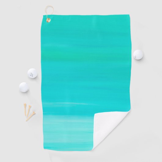 アクアマリンターコイズグリーン海海 ゴルフタオル (インサイチュ)