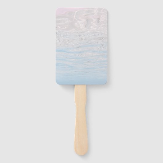 アクアマリンターコイズブルーサマーウェーブ空白の ハンドファン (裏面)