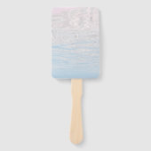 アクアマリンターコイズブルーサマーウェーブ空白の ハンドファン (正面)