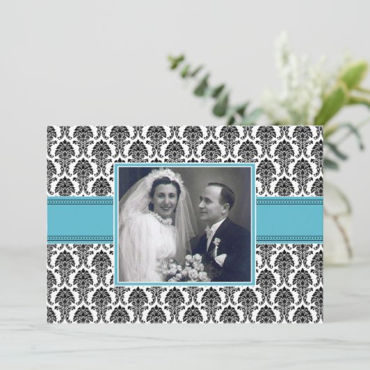 アクアマリンダマスクアンビナシーパーティの招待状 招待状 (スタンド正面)