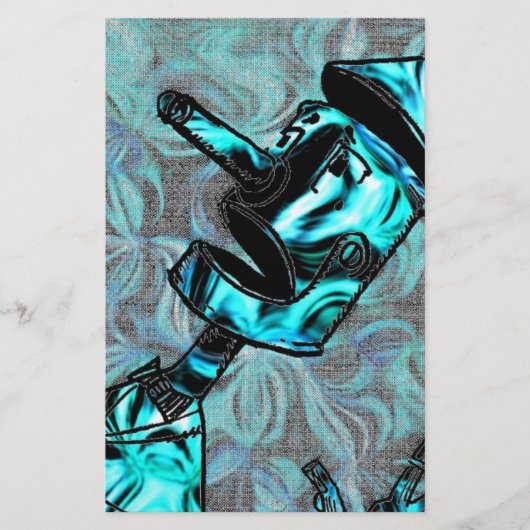 アクアマリンティンマン文房具 便箋 (正面)