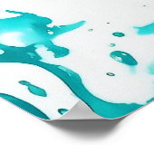 アクアマリンティール(緑がかった色)ウォーターファンタジーアフリカンガール ポスター (角)