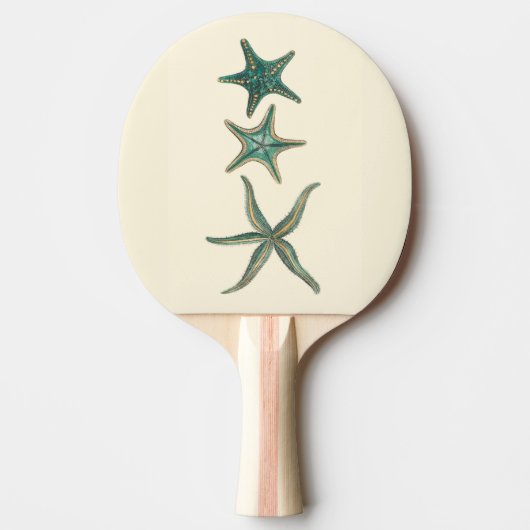 アクアマリントリプルヒトデ 卓球ラケット (正面)