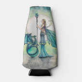 アクアマリンドラゴンファンタジーフェアリーアート ボトルクーラー (正面)