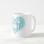 アクアマリンハート宝石 コーヒーマグカップ (正面右)