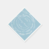 アクアマリンフローラガーランド スタンダードカクテルナプキン (角)