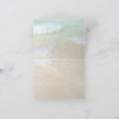 アクアマリンブルーウォーター折り畳み空白のノートカード カード (内部)