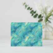 アクアマリンブルークリスタルジェルテクスチャ ポストカード (スタンド正面)