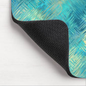 アクアマリンブルークリスタルジェルテクスチャ マウスパッド (コーナー)