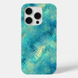 アクアマリンブルークリスタルジェルテクスチャ iPhone 15 PROケース