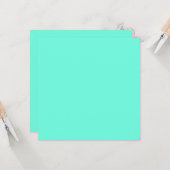 アクアマリンブルーグリーンターコイズ無地のカラー カード (正面/裏面インサイチュ)