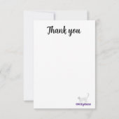 アクアマリンブルーシルバーダイヤモンド感謝していハートユー サンキューカード (裏面)