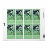 アクアマリンマーメイド蔵書票ラベル ラベル (フルシート)