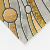 アクアマリンリバー抽象芸術モザイクアート フリースブランケット (角)