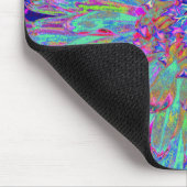 アクアマリンレインボーカラー抽象芸術ダリアフラワー マウスパッド (コーナー)