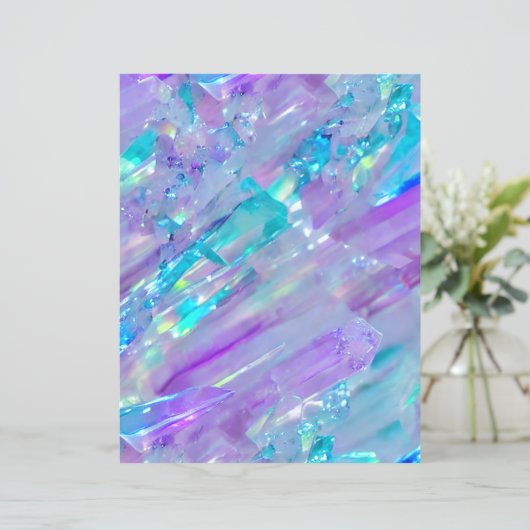 アクアマリン及びアメジストクリスタルスクラップブック紙 (スタンド正面)