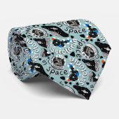 アクアマリン宇宙のセロトニン ネクタイ (ロール)