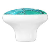 アクアマリン小石 セラミックノブ (側面)