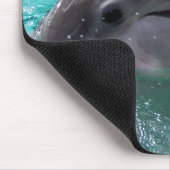 アクアマリン水のイルカの頭部 マウスパッド (コーナー)