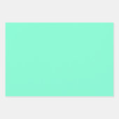 アクアマリン無地のカラー |クラシック |エレガント | ラッピングペーパーシート (正面)