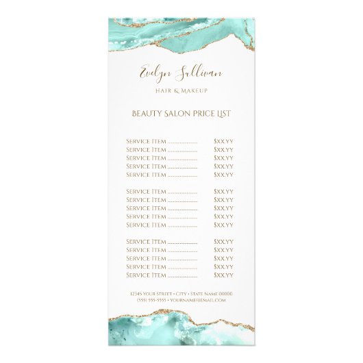 アクアマリン瑪瑙の価格一覧のラックカード ラックカード (正面)