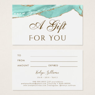 アクアマリン瑪瑙ギフトカード