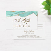 アクアマリン瑪瑙ギフトカード (デスク)