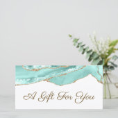 アクアマリン瑪瑙ギフト証明書 (スタンド正面)