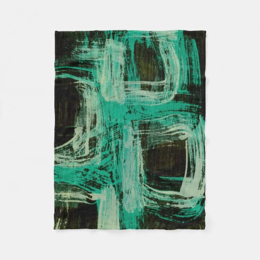 アクアマリン窓I フリースブランケット (正面)