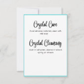 アクアマリン結晶意味カード 招待状 (裏面)