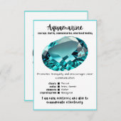 アクアマリン結晶意味カード 招待状 (正面/裏面)